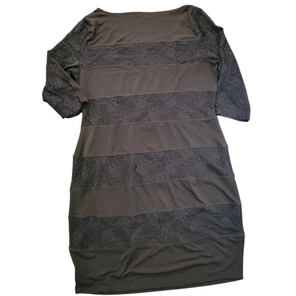 A pea in the pod Large maternity redefined black short sleeve lace dress - Picture 2 of 6